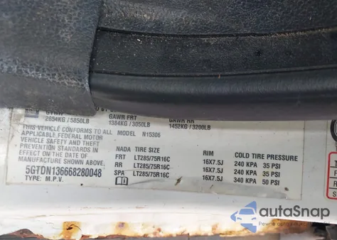 2006 Hummer H3 Suv из США, поврежденный, VIN 5GTDN136668280048